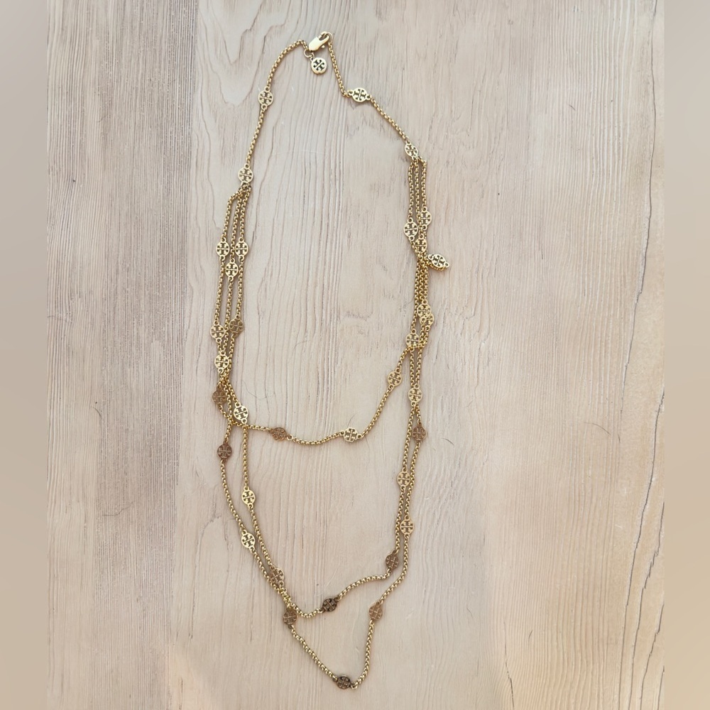 SOLD - Tory Burch Gold Layered Necklace with Dainty Design - Picture 4 of 4